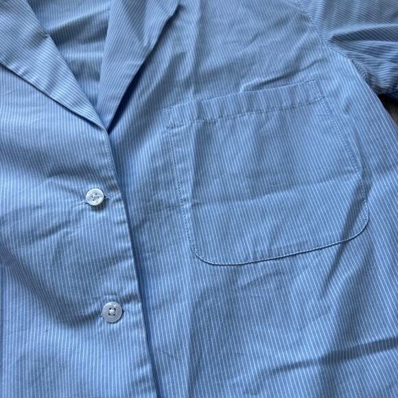 Aritzia Blue Striped Polo Top - Picture 3 of 5